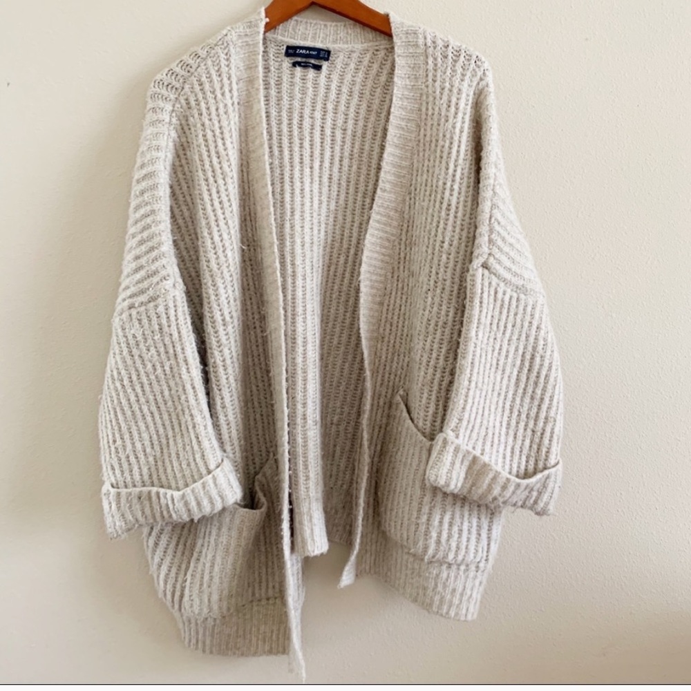 Cream wool cardigan